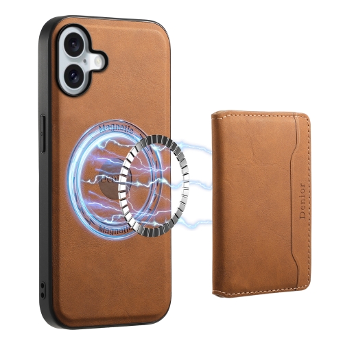 For iPhone 16 Denior D13 Retro Texture Leather MagSafe Card Bag Phone Case(Brown)
For iPhone 16 Denior D13 Retro Texture Leather MagSafe Card Bag Phone Case(Brown)