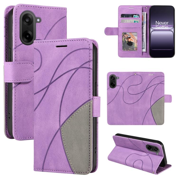 For OnePlus Nord CE5 Dual-color Splicing Flip Leather Phone Case(Purple)
For OnePlus Nord CE5 Dual-color Splicing Flip Leather Phone Case(Purple)