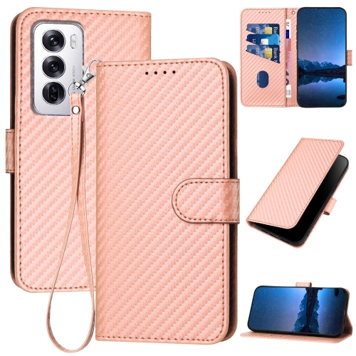 For OPPO Reno12 Global YX0070 Carbon Fiber Buckle Leather Phone Case with Lanyard(Pink)
For OPPO Reno12 Global YX0070 Carbon Fiber Buckle Leather Phone Case with Lanyard(Pink)