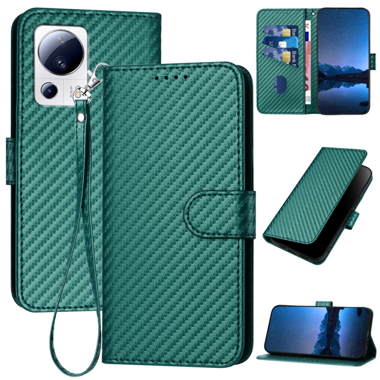 For Xiaomi 13 Lite / Civi 2 YX0070 Carbon Fiber Buckle Leather Phone Case with Lanyard(Dark Green)
For Xiaomi 13 Lite / Civi 2 YX0070 Carbon Fiber Buckle Leather Phone Case with Lanyard(Dark Green)