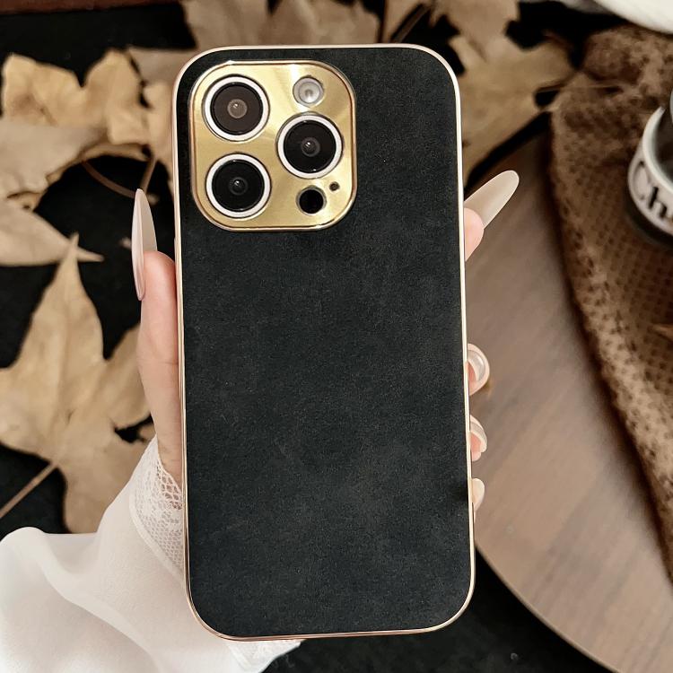For iPhone 16 Pro Max Electroplating Lambskin Leather Phone Case(Black)
For iPhone 16 Pro Max Electroplating Lambskin Leather Phone Case(Black)