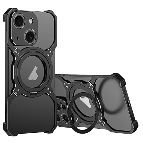 For iPhone 15 Mechanical Arm Borderless MagSafe Holder Metal Phone Case(Black Silver)
For iPhone 15 Mechanical Arm Borderless MagSafe Holder Metal Phone Case(Black Silver)