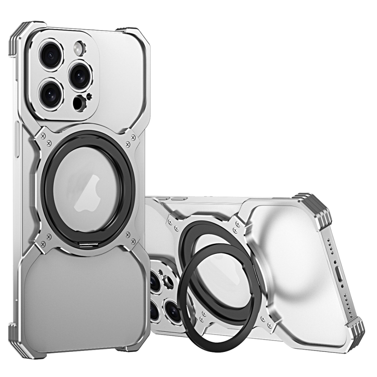 For iPhone 13 Pro Mechanical Arm Borderless MagSafe Holder Metal Phone Case(Silver)
For iPhone 13 Pro Mechanical Arm Borderless MagSafe Holder Metal Phone Case(Silver)