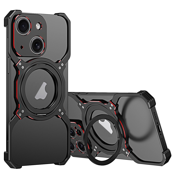 For iPhone 14 Plus Mechanical Arm Borderless MagSafe Holder Metal Phone Case(Black Red)
For iPhone 14 Plus Mechanical Arm Borderless MagSafe Holder Metal Phone Case(Black Red)