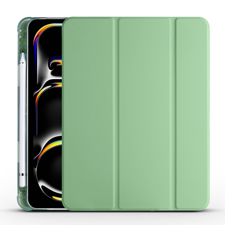 For iPad Pro 11 2024 3-fold TPU Leather Smart Tablet Case with Pen Slot(Matcha Green)
For iPad Pro 11 2024 3-fold TPU Leather Smart Tablet Case with Pen Slot(Matcha Green)