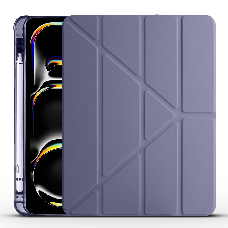 For iPad Pro 13 2024 Multi-folding TPU Leather Smart Tablet Case with Pen Slot(Lavender Purple)
For iPad Pro 13 2024 Multi-folding TPU Leather Smart Tablet Case with Pen Slot(Lavender Purple)