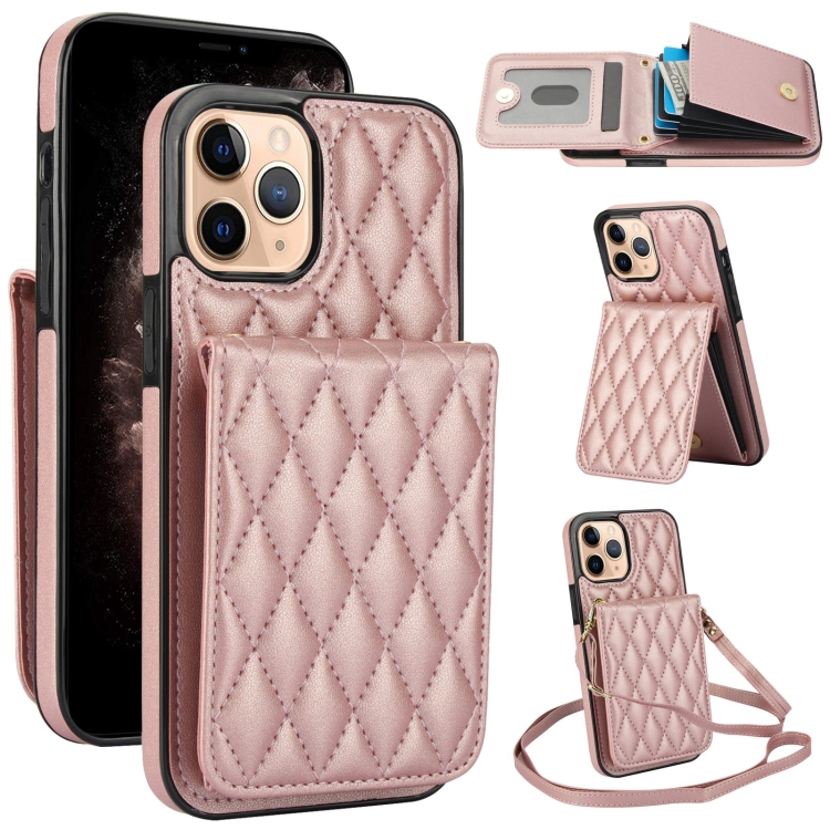For iPhone 11 Pro Max YM015 Crossbody Rhombic Card Bag RFID Phone Case(Rose Gold)
For iPhone 11 Pro Max YM015 Crossbody Rhombic Card Bag RFID Phone Case(Rose Gold)