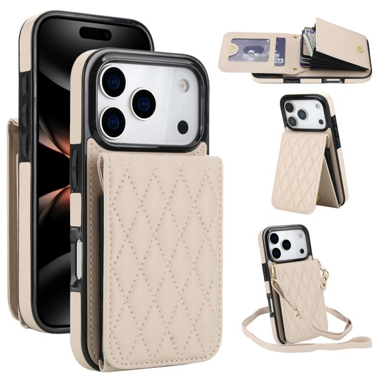 For iPhone 17 Pro YM015 Crossbody Rhombic Card Bag RFID Phone Case(White)
For iPhone 17 Pro YM015 Crossbody Rhombic Card Bag RFID Phone Case(White)