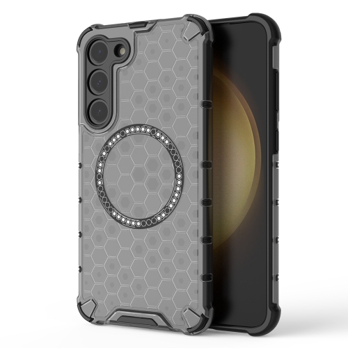 For Samsung Galaxy S23+ 5G Honeycomb Magnetic Ring Shockproof Phone Case(Black)
For Samsung Galaxy S23+ 5G Honeycomb Magnetic Ring Shockproof Phone Case(Black)