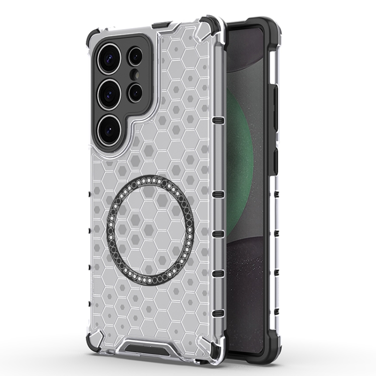 For Samsung Galaxy S25 Ultra 5G Honeycomb Magnetic Ring Shockproof Phone Case(White)
For Samsung Galaxy S25 Ultra 5G Honeycomb Magnetic Ring Shockproof Phone Case(White)