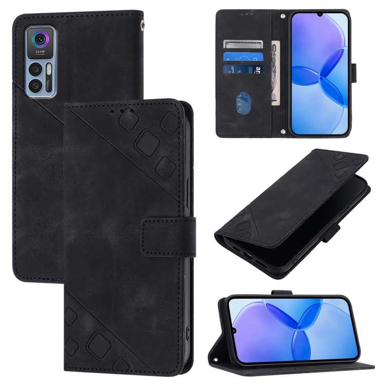 For TCL 30 5G Skin Feel Embossed Leather Phone Case(Black)
For TCL 30 5G Skin Feel Embossed Leather Phone Case(Black)