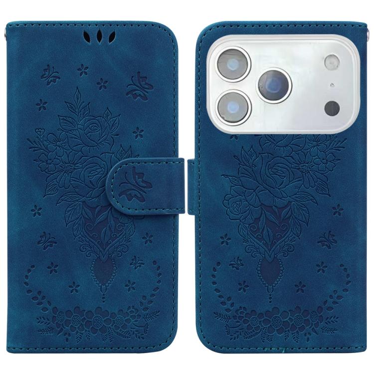 For iPhone 17 Pro Max Butterfly Rose Embossed Leather Phone Case(Blue)
For iPhone 17 Pro Max Butterfly Rose Embossed Leather Phone Case(Blue)