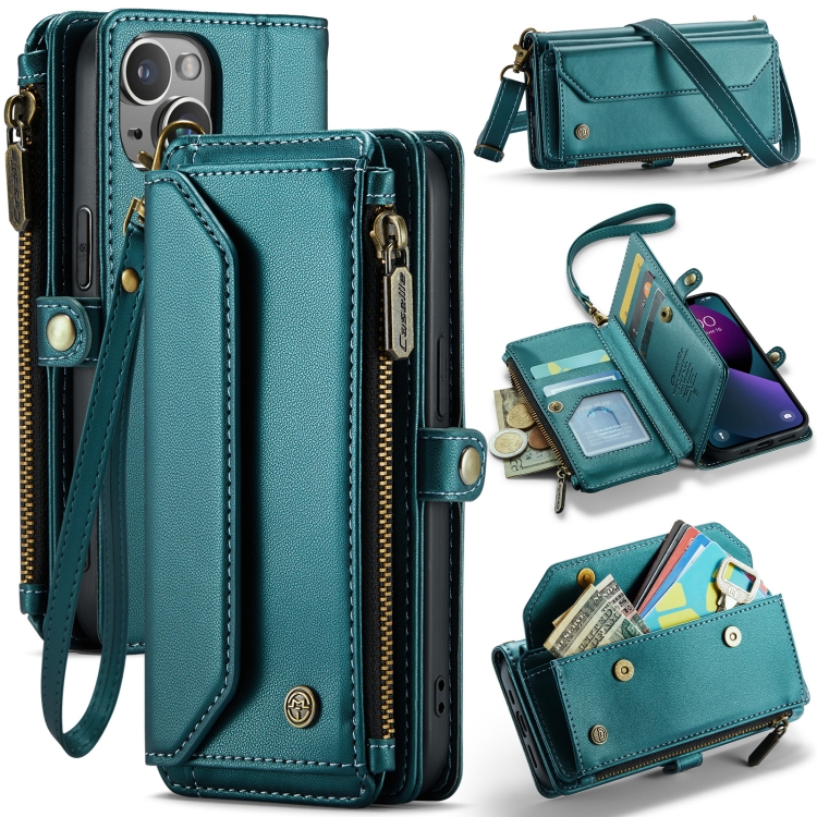 For iPhone 13 CaseMe C36 Card Slots Zipper Wallet RFID Anti-theft Leather Phone Case(Blue-green)
For iPhone 13 CaseMe C36 Card Slots Zipper Wallet RFID Anti-theft Leather Phone Case(Blue-green)