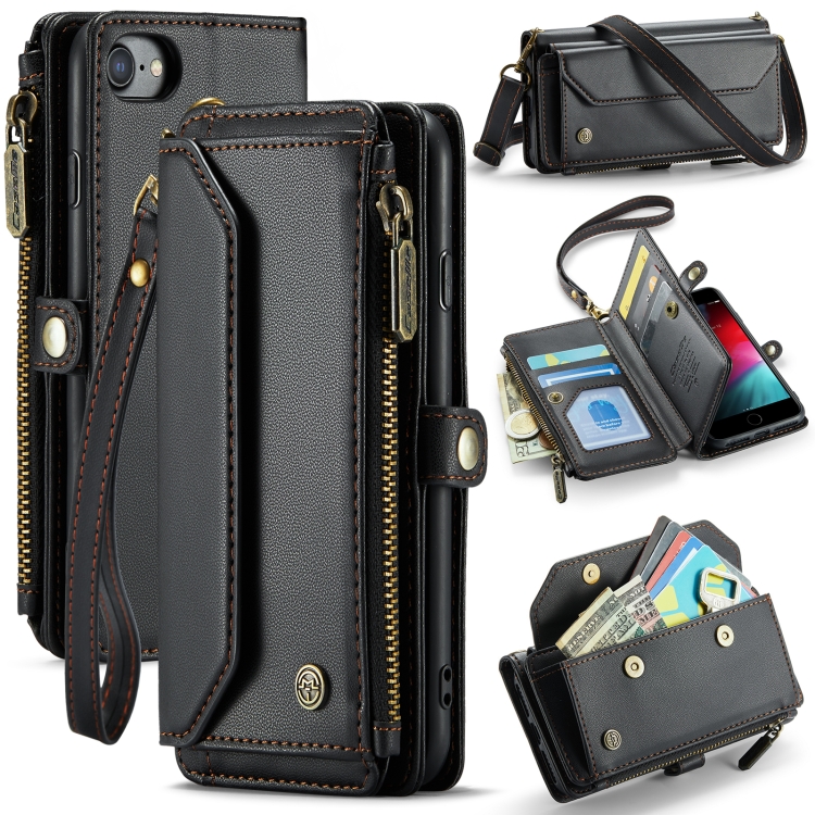 For iPhone SE 2022 / SE 2020 CaseMe C36 Card Slots Zipper Wallet RFID Anti-theft Leather Phone Case(Black)
For iPhone SE 2022 / SE 2020 CaseMe C36 Card Slots Zipper Wallet RFID Anti-theft Leather Phone Case(Black)