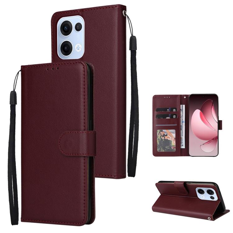 For OPPO Reno13 5G Global 3-Card Slots Multifunctional Leather Phone Case(Wine Red) 
For OPPO Reno13 5G Global 3-Card Slots Multifunctional Leather Phone Case(Wine Red)