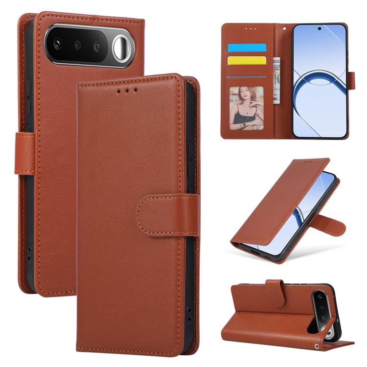 For Realme 16 5G Global 3-Card Slots Multifunctional Leather Phone Case(Brown)
For Realme 16 5G Global 3-Card Slots Multifunctional Leather Phone Case(Brown)