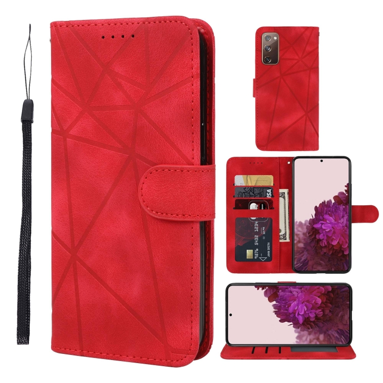 For Samsung Galaxy S20 FE Skin Feel Geometric Lines Leather Phone Case(Red)
For Samsung Galaxy S20 FE Skin Feel Geometric Lines Leather Phone Case(Red)