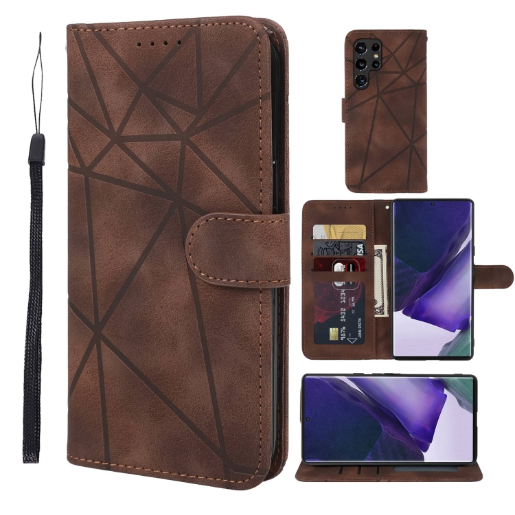 For Samsung Galaxy S22 Ultra 5G Skin Feel Geometric Lines Leather Phone Case(Brown)
For Samsung Galaxy S22 Ultra 5G Skin Feel Geometric Lines Leather Phone Case(Brown)