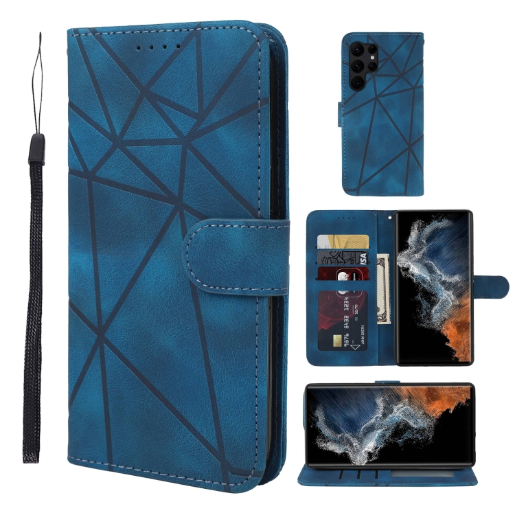 For Samsung Galaxy S23 Ultra 5G Skin Feel Geometric Lines Leather Phone Case(Blue)
For Samsung Galaxy S23 Ultra 5G Skin Feel Geometric Lines Leather Phone Case(Blue)
