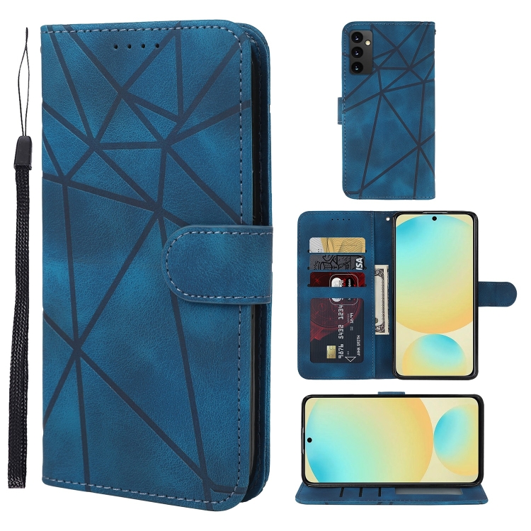 For Samsung Galaxy S24 FE 5G Skin Feel Geometric Lines Leather Phone Case(Blue)
For Samsung Galaxy S24 FE 5G Skin Feel Geometric Lines Leather Phone Case(Blue)