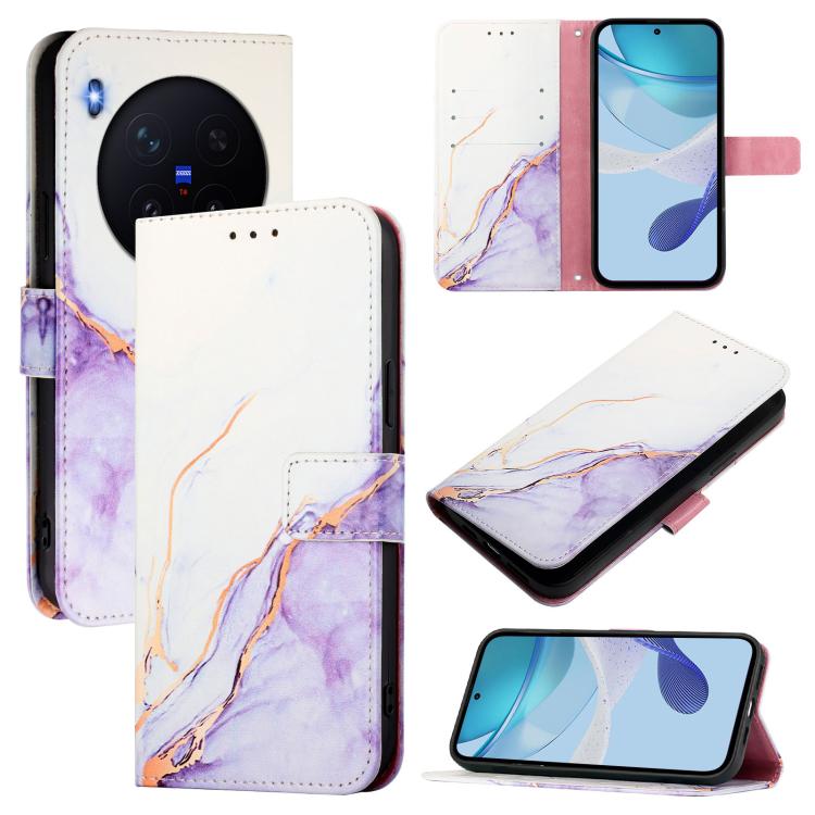 For vivo X300 Pro PT003 Marble Pattern Flip Leather Phone Case(White Purple)
For vivo X300 Pro PT003 Marble Pattern Flip Leather Phone Case(White Purple)