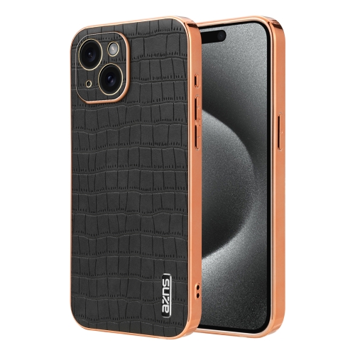 For iPhone 15 Plus AZNS Electroplated Frame Crocodile Texture Full Coverage Phone Case(Black)
For iPhone 15 Plus AZNS Electroplated Frame Crocodile Texture Full Coverage Phone Case(Black)