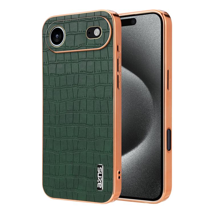 For iPhone Air AZNS Electroplated Frame Crocodile Texture Full Coverage Phone Case(Green)
For iPhone Air AZNS Electroplated Frame Crocodile Texture Full Coverage Phone Case(Green)