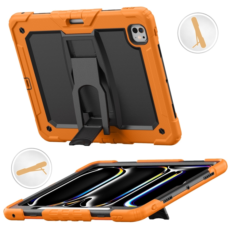 For iPad Pro 13 2024 Silicone Hydric PC Tablet Case with Shoulder Strap & Holder(Orange)
For iPad Pro 13 2024 Silicone Hydric PC Tablet Case with Shoulder Strap & Holder(Orange)