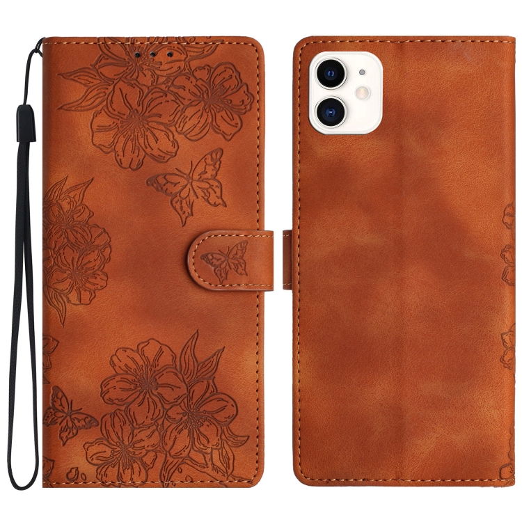 For iPhone 12 mini Cherry Blossom Butterfly Skin Feel Embossed PU Phone Case(Brown)
For iPhone 12 mini Cherry Blossom Butterfly Skin Feel Embossed PU Phone Case(Brown)