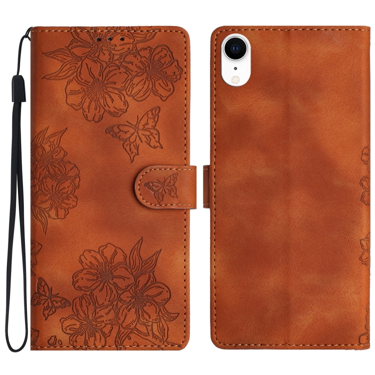 For iPhone XR Cherry Blossom Butterfly Skin Feel Embossed PU Phone Case(Brown)
For iPhone XR Cherry Blossom Butterfly Skin Feel Embossed PU Phone Case(Brown)