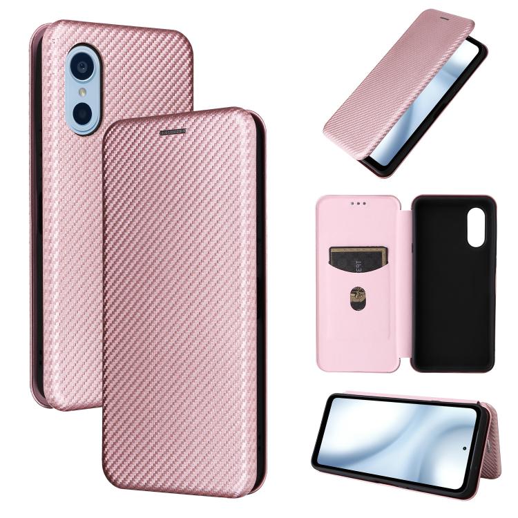 For Fujitsu Arrows We3 Carbon Fiber Texture Flip Leather Phone Case(Pink)
For Fujitsu Arrows We3 Carbon Fiber Texture Flip Leather Phone Case(Pink)