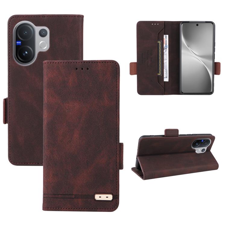 For vivo V60 5G Magnetic Clasp Leather Phone Case(Brown)
For vivo V60 5G Magnetic Clasp Leather Phone Case(Brown)