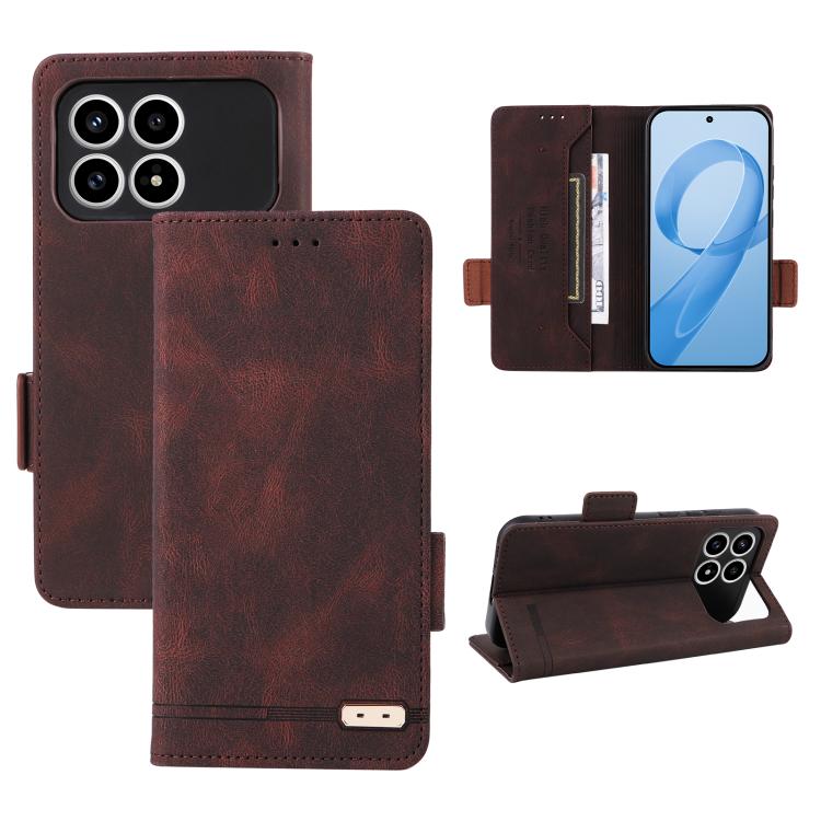 For Redmi K90 5G / Poco F8 Pro Magnetic Clasp Leather Phone Case(Brown)
For Redmi K90 5G / Poco F8 Pro Magnetic Clasp Leather Phone Case(Brown)