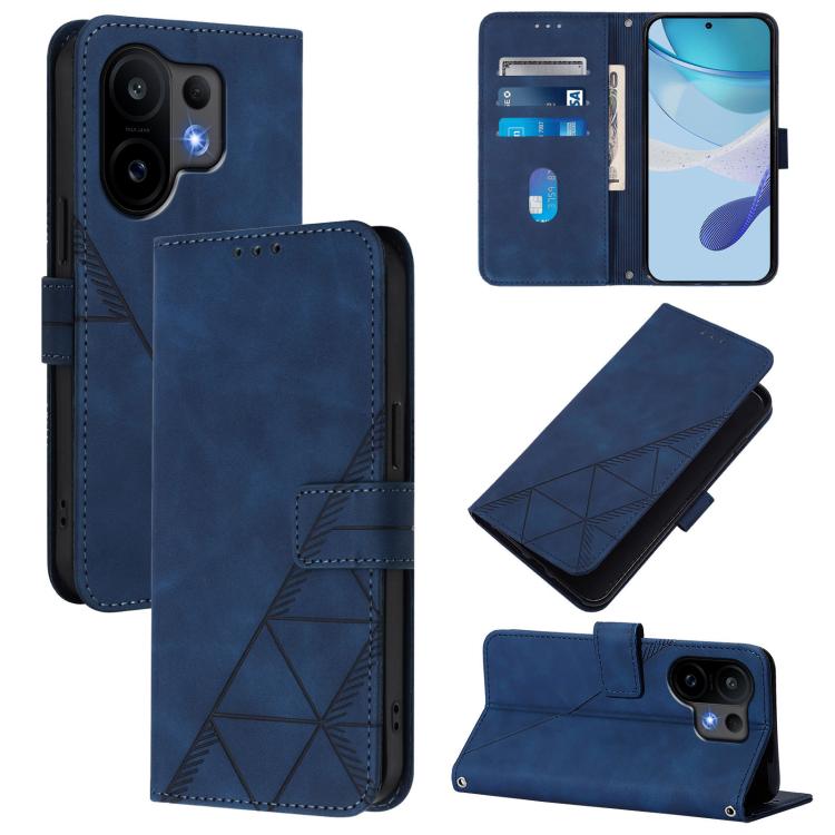For vivo S30 Crossbody 3D Embossed Flip Leather Phone Case(Blue)
For vivo S30 Crossbody 3D Embossed Flip Leather Phone Case(Blue)