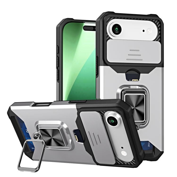 For iPhone Air Camera Shield Card Slot PC+TPU Phone Case(Silver)
For iPhone Air Camera Shield Card Slot PC+TPU Phone Case(Silver)