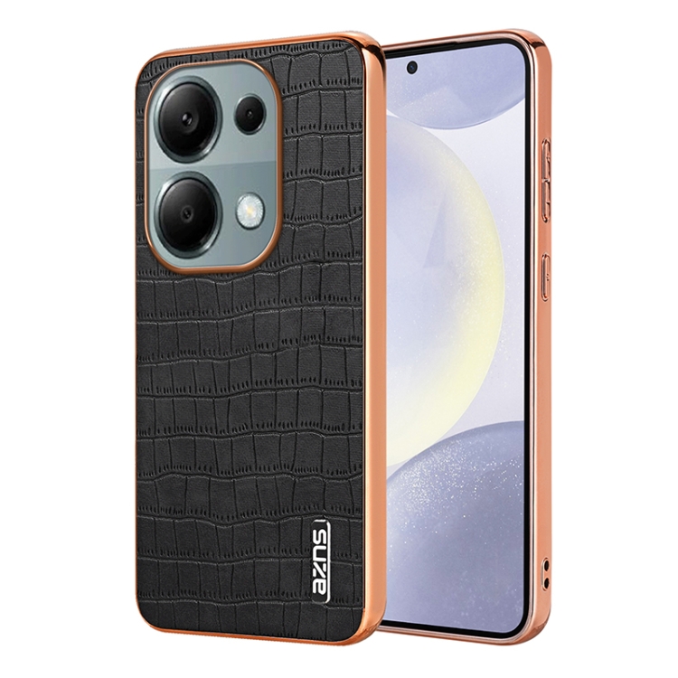 For Xiaomi Poco M6 Pro AZNS Electroplated Frame Crocodile Texture Full Coverage Phone Case(Black)
For Xiaomi Poco M6 Pro AZNS Electroplated Frame Crocodile Texture Full Coverage Phone Case(Black)