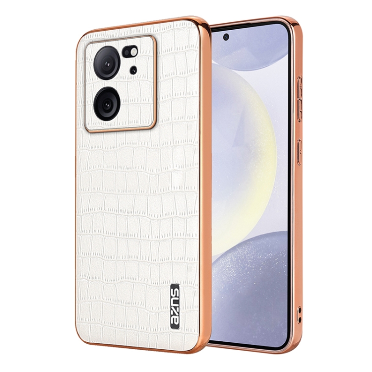 For Xiaomi 13T / 13T Pro AZNS Electroplated Frame Crocodile Texture Full Coverage Phone Case(White)
For Xiaomi 13T / 13T Pro AZNS Electroplated Frame Crocodile Texture Full Coverage Phone Case(White)
