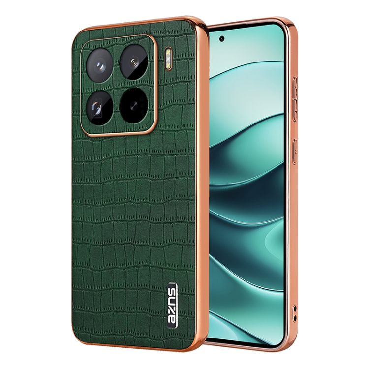 For Xiaomi 15 Pro AZNS Electroplated Frame Crocodile Texture Full Coverage Phone Case(Green)
For Xiaomi 15 Pro AZNS Electroplated Frame Crocodile Texture Full Coverage Phone Case(Green)