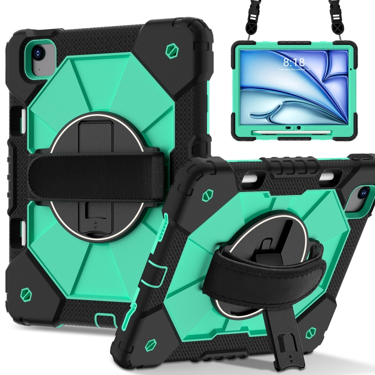 For iPad Air 11 2025 / 2024 Contrast Color Robot Silicone Hybrid PC Tablet Case(Black Mint Green)
For iPad Air 11 2025 / 2024 Contrast Color Robot Silicone Hybrid PC Tablet Case(Black Mint Green)