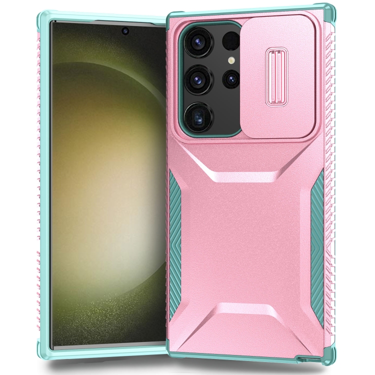 For Samsung Galaxy S23 Ultra 5G Sliding Camshield Phone Case(Pink + Grey Green)
For Samsung Galaxy S23 Ultra 5G Sliding Camshield Phone Case(Pink + Grey Green)