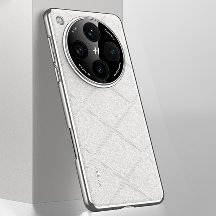 For OPPO Find X8 Pro Plain Leather PC Phone Case(White)
For OPPO Find X8 Pro Plain Leather PC Phone Case(White)