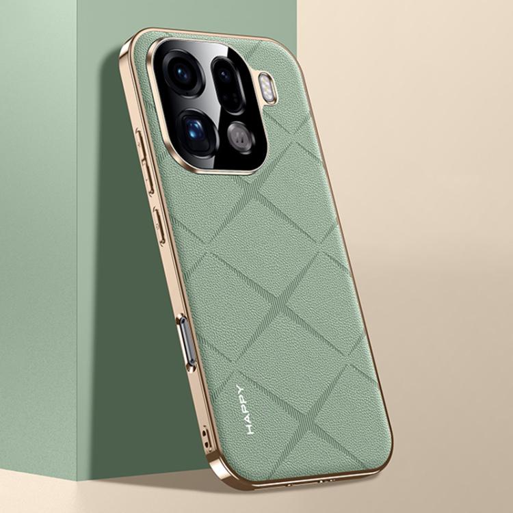 For OPPO Find X9 Pro Plain Leather PC Phone Case(Green)
For OPPO Find X9 Pro Plain Leather PC Phone Case(Green)