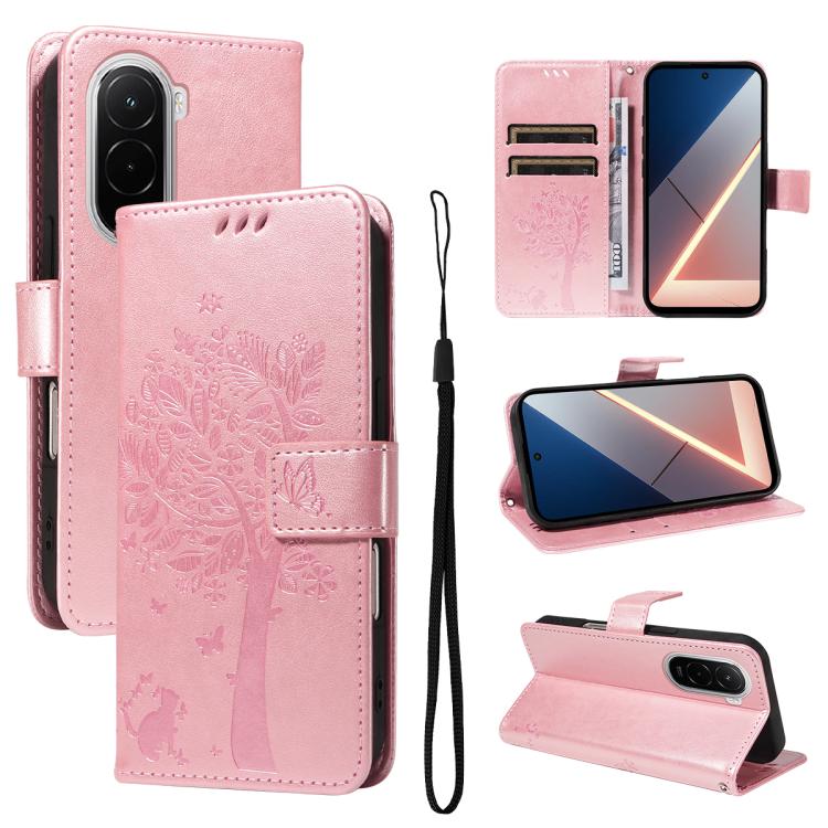 For Xiaomi Poco M7 4G 169mm Tree & Cat Embossed Pattern Flip Leather Phone Case(Rose Gold)
For Xiaomi Poco M7 4G 169mm Tree & Cat Embossed Pattern Flip Leather Phone Case(Rose Gold)