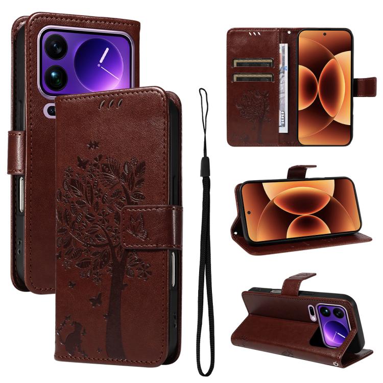 For Xiaomi 17 Pro Max Tree & Cat Embossed Pattern Flip Leather Phone Case(Coffee)
For Xiaomi 17 Pro Max Tree & Cat Embossed Pattern Flip Leather Phone Case(Coffee)