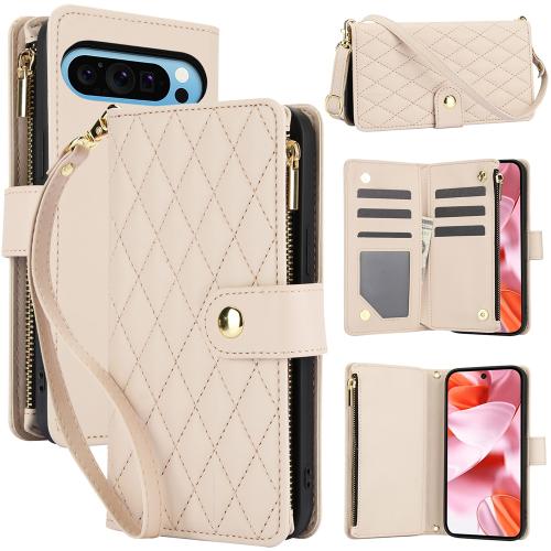 For Google Pixel 9 Pro XL YM016 Rhombic Zipper Card Wallet Leather Phone Case with Lanyard(Apricot)
For Google Pixel 9 Pro XL YM016 Rhombic Zipper Card Wallet Leather Phone Case with Lanyard(Apricot)
