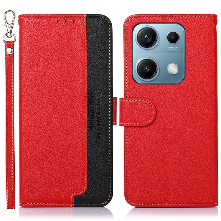 For Redmi Note 14S 4G KHAZNEH Litchi Texture Leather RFID Phone Case(Red)
For Redmi Note 14S 4G KHAZNEH Litchi Texture Leather RFID Phone Case(Red)