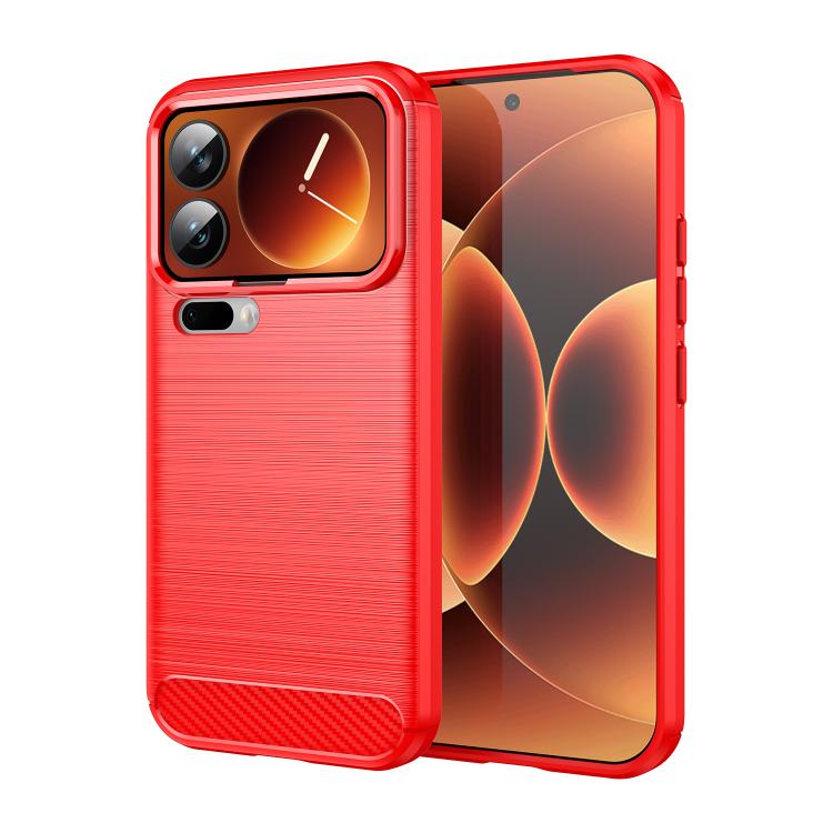 For Xiaomi 17 Pro Carbon Fiber Brushed Texture TPU Phone Case(Red)
For Xiaomi 17 Pro Carbon Fiber Brushed Texture TPU Phone Case(Red)