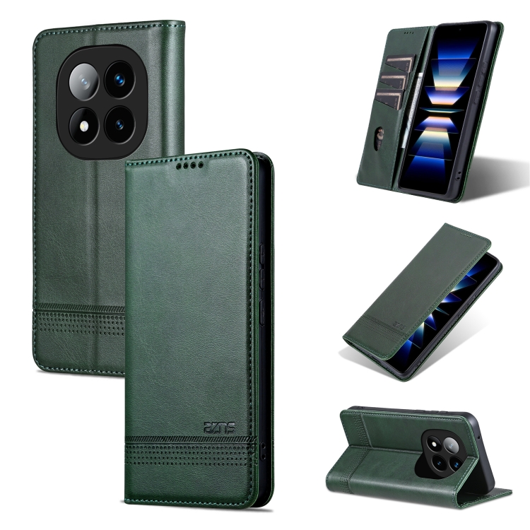 For Redmi Note 14 Pro+ 5G AZNS Magnetic Calf Texture Flip Leather Phone Case(Dark Green)
For Redmi Note 14 Pro+ 5G AZNS Magnetic Calf Texture Flip Leather Phone Case(Dark Green)