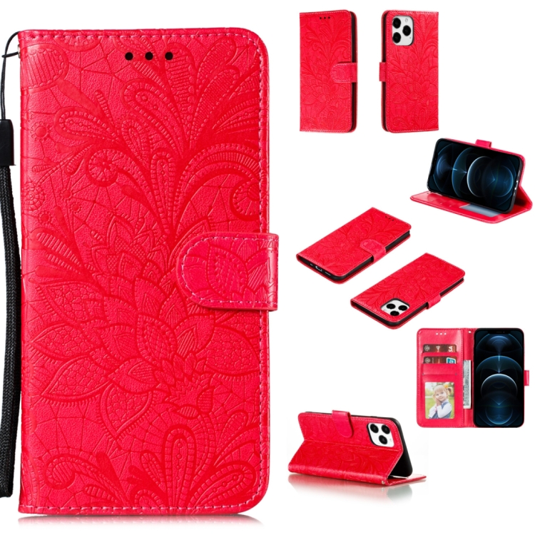For iPhone 12 Pro Max Lace Flower Horizontal Flip Leather Case with Holder & Card Slots & Wallet & Photo Frame(Red)
For iPhone 12 Pro Max Lace Flower Horizontal Flip Leather Case with Holder & Card Slots & Wallet & Photo Frame(Red)