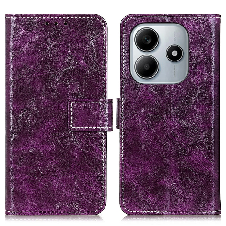 For Redmi Note 14 4G 163.25mm Retro Crazy Horse Texture Leather Phone Case(Purple)
For Redmi Note 14 4G 163.25mm Retro Crazy Horse Texture Leather Phone Case(Purple)